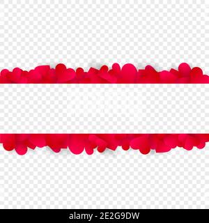 Valentines day or wedding invitation banner frame Stock Vector