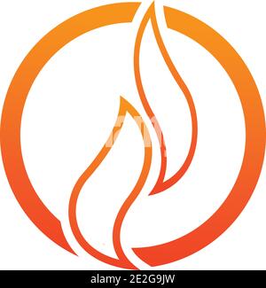 Fire with flame and feuer mit flamme Logo - Vector Stock Vector