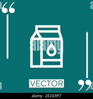 milk vector icon Linear icon. Editable stroked line Stock Vector