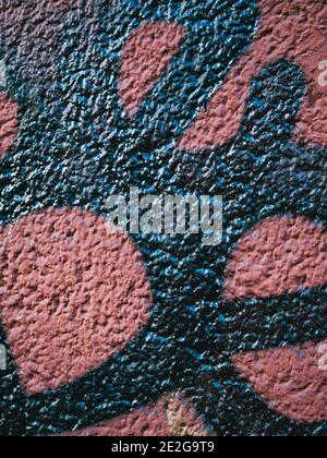Vertical closeup of the texture of the painted wall Stock Photo