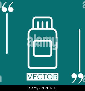 lotion vector icon Linear icon. Editable stroke line Stock Vector