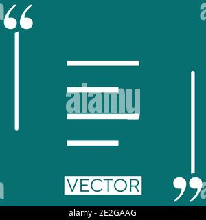 align left vector icon Linear icon. Editable stroke line Stock Vector