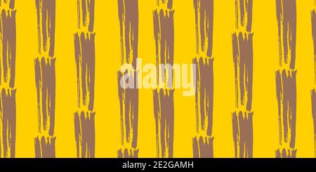 Seamless original pattern. Long colored stripe. Vector abstract hand drawing with stripes of acrylic paints and brushes Stock Vector