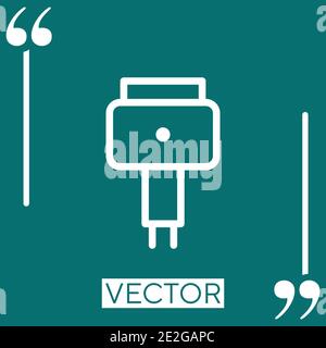 magsafe vector icon Linear icon. Editable stroke line Stock Vector