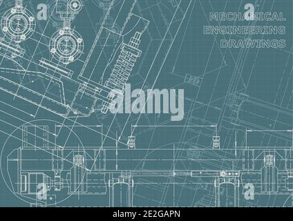Mechanical instrument making. Technical Corporate Identity. Technical abstract backgrounds. Blueprint Stock Vector