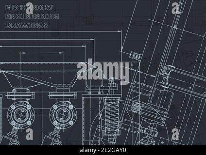 Blueprint. Vector illustration. Computer aided design system. Corporate Identity Stock Vector