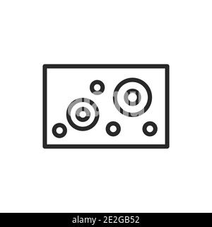 Acne skin color line icon. Isolated vector element. Stock Vector