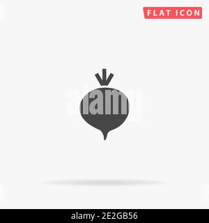 Brassica Rapa flat vector icon. Hand drawn style design illustrations. Stock Vector