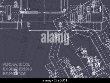 Computer aided design systems. Blueprint, scheme, plan Stock Vector