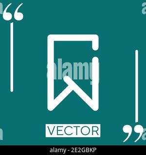bookmark vector icon Linear icon. Editable stroke line Stock Vector
