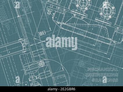 Corporate Identity. Vector engineering drawings. Mechanical instrument making. Technical abstract backgrounds. Technical Stock Vector