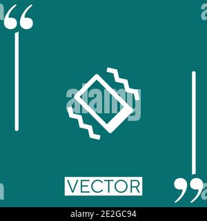 vibration vector icon Linear icon. Editable stroke line Stock Vector
