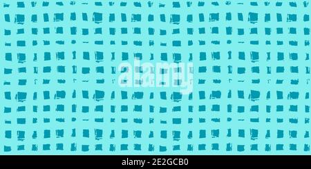 Seamless original pattern. Cage, squares, plaid, polo. Vector abstract hand drawing with stripes of acrylic paints Stock Vector
