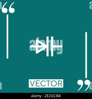 diode vector icon Linear icon. Editable stroke line Stock Vector