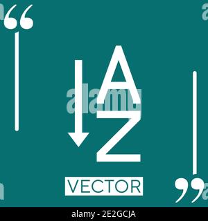 sort vector icon Linear icon. Editable stroke line Stock Vector