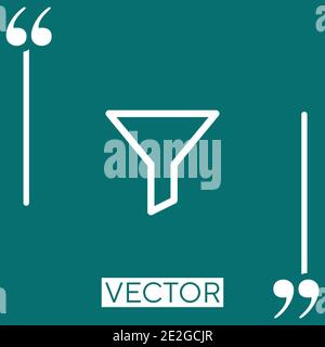 filter vector icon Linear icon. Editable stroke line Stock Vector