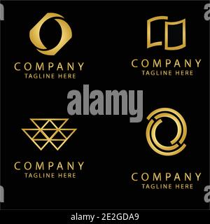 creative luxury logo set collection design Stock Vector