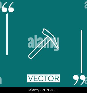 pick hammer outline vector icon Linear icon. Editable stroke line Stock Vector