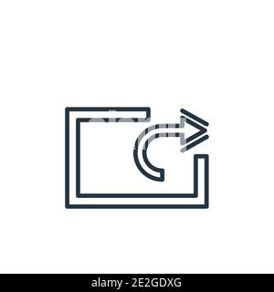 Extract outline vector icon. Thin line black extract icon, flat vector simple element illustration from editable arrows concept isolated on white back Stock Vector