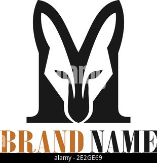 fox letter M abstract logo icon vector concept design Stock Vector