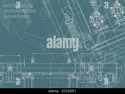 Technical background. Vector drawing. Mechanical instrument making. Corporate Identity Stock Vector