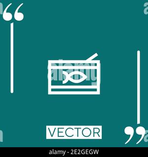 canned food vector icon Linear icon. Editable stroked line Stock Vector