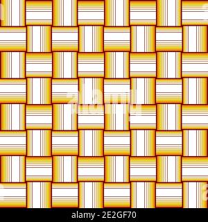 Seamless pattern background from a variety of multicolored squares. Wicker woven texture background very close up. Stock Vector