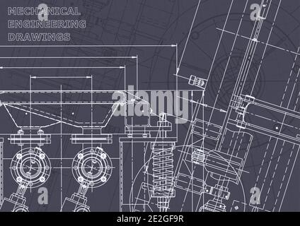 Blueprint. Vector illustration. Computer aided design system Stock Vector