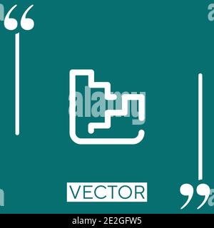 stairs vector icon Linear icon. Editable stroke line Stock Vector