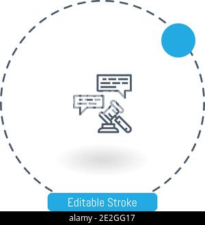 counselling vector icon editable stroke outline icons for web and mobile Stock Vector