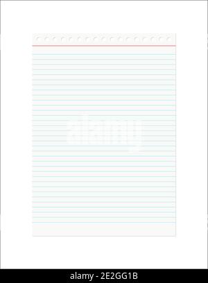 Retro Notebook Sheet Stock Vector