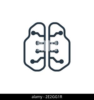 Cookies outline vector icon. Thin line black cookies icon, flat vector simple element illustration from editable big data concept isolated on white ba Stock Vector