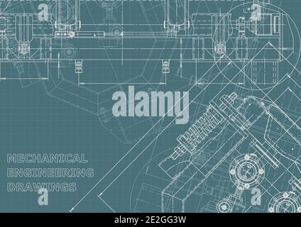 Technical abstract backgrounds. Vector engineering drawings. Mechanical Corporate Identity Stock Vector