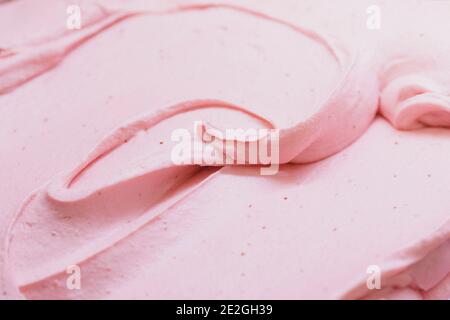 Close up creamy pink ice cream Stock Photo
