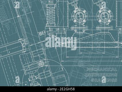 Corporate Identity. Mechanical instrument making. Technical abstract backgrounds. Technical illustration Stock Vector