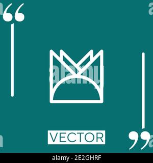 napkins vector icon Linear icon. Editable stroke line Stock Vector