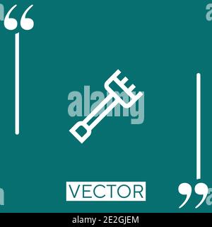 rake vector icon Linear icon. Editable stroked line Stock Vector