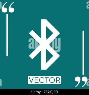 bluetooth vector icon Linear icon. Editable stroke line Stock Vector
