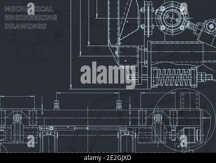 Computer aided design systems. Technical illustration. Corporate Identity Stock Vector