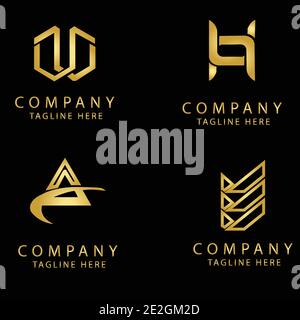creative luxury logo set collection design Stock Vector