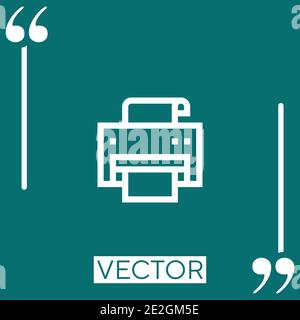 printer Linear icon. Editable stroke line Stock Vector
