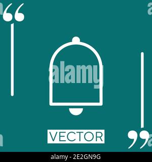 cowbell Linear icon. Editable stroke line Stock Vector