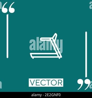 treadmill vector icon Linear icon. Editable stroke line Stock Vector