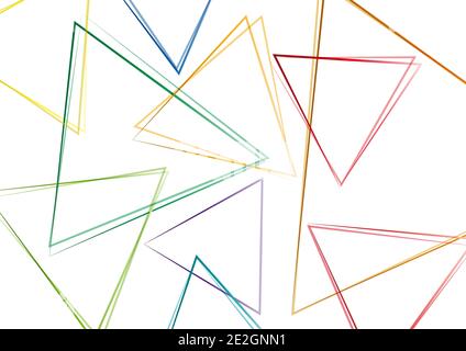Abstract minimal geometric colorful triangles shapes design background Stock Vector