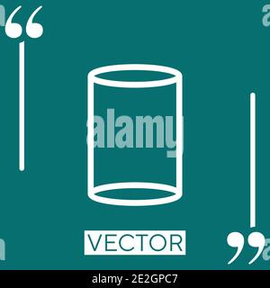 cylinder vector icon Linear icon. Editable stroked line Stock Vector