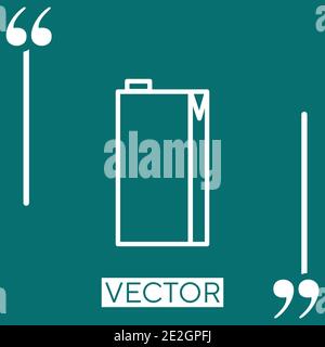 juice brik vector icon Linear icon. Editable stroke line Stock Vector