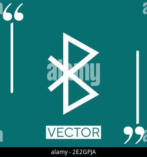 bluetooth vector icon Linear icon. Editable stroke line Stock Vector