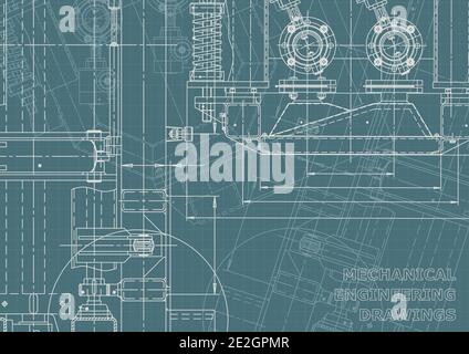 Technical abstract backgrounds. Mechanical Corporate Identity. Vector engineering drawings Stock Vector