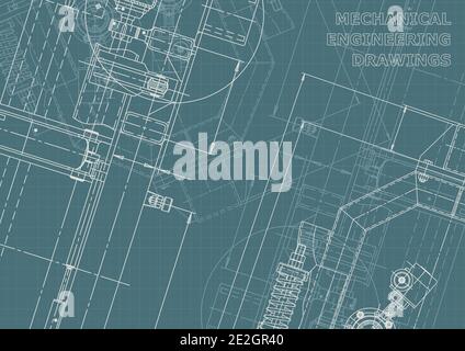 Sketch. Vector engineering illustration. Instrument-making. Corporate Identity Stock Vector