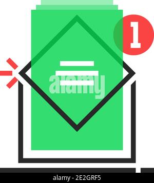 color email logo like inbox notice Stock Vector
